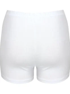 Alkato Damen Sport Shorts mit Hohem Bund in weiß Modell 2