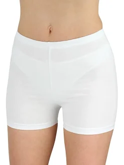 Alkato Damen Sport Shorts mit Hohem Bund in weiß Modell 2