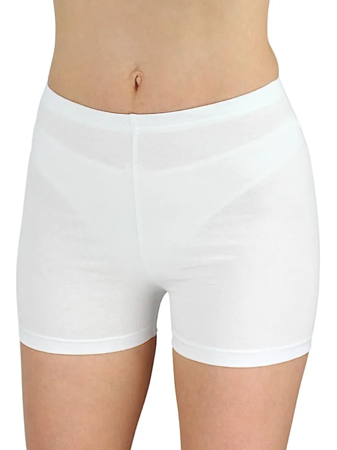 Alkato Damen Sport Shorts mit Hohem Bund in weiß Modell 2