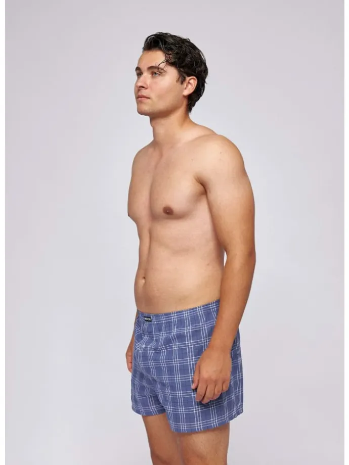 American Woven Boxershorts aus Bio-Baumwolle 3 Stück in Big Check