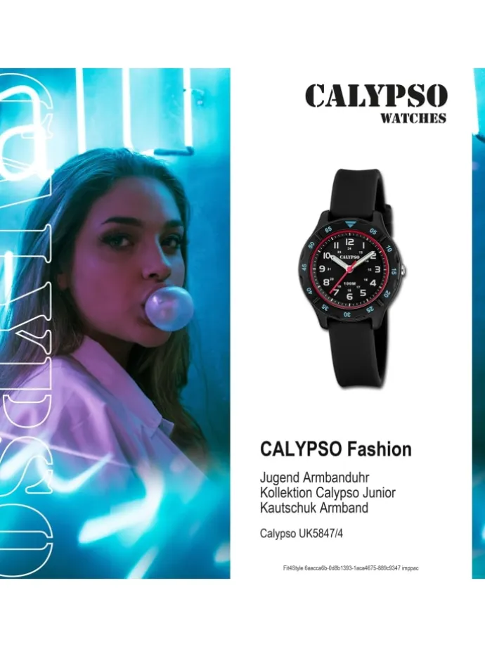 Analog-Armbanduhr Calypso Junior schwarz