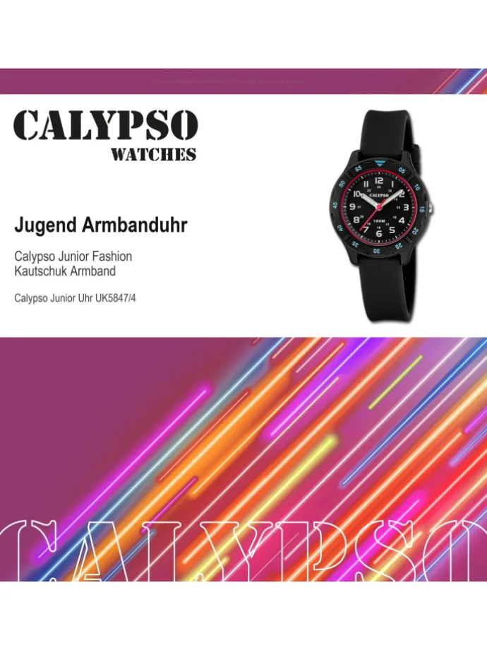 Analog-Armbanduhr Calypso Junior schwarz