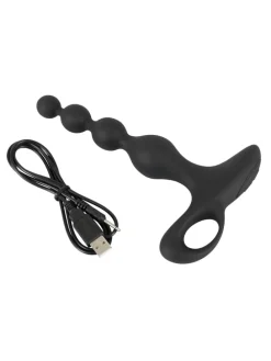 Analvibrator Rechargeable anal beads in schwarz