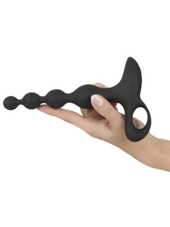 Analvibrator Rechargeable anal beads in schwarz