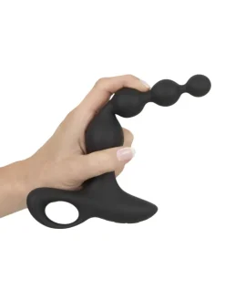 Analvibrator Rechargeable anal beads in schwarz