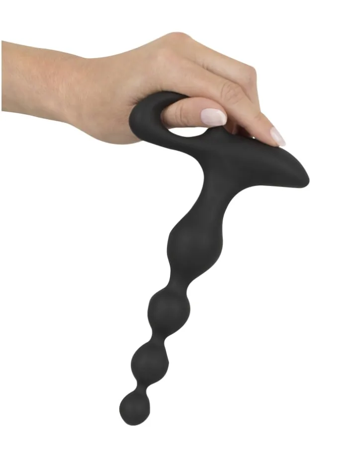 Analvibrator Rechargeable anal beads in schwarz
