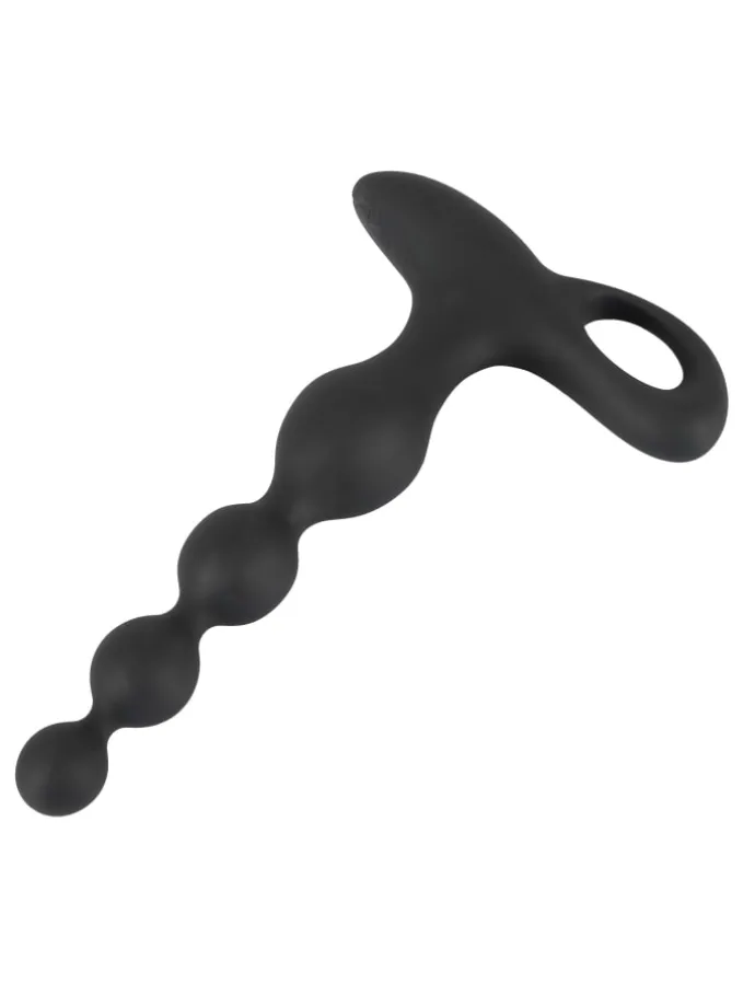 Analvibrator Rechargeable anal beads in schwarz