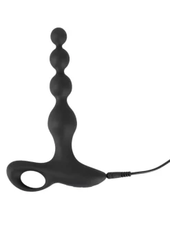 Analvibrator Rechargeable anal beads in schwarz