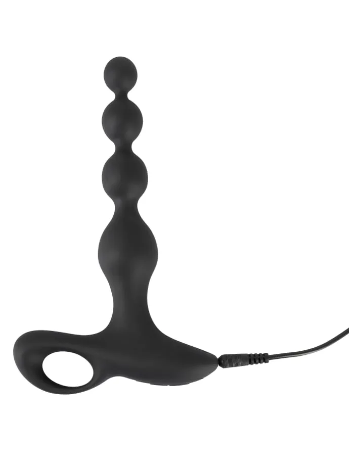 Analvibrator Rechargeable anal beads in schwarz