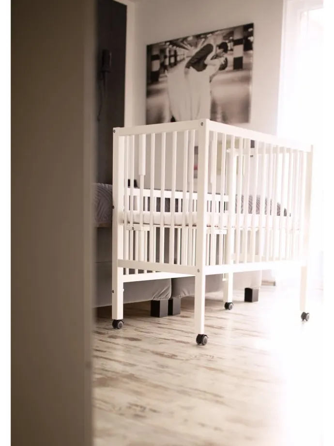 Anstellbett "Sophie" in Weiß - 40x90cm