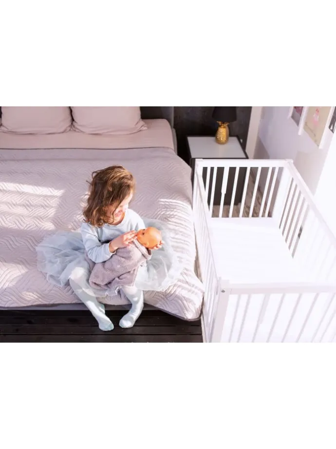 Anstellbett "Sophie" in Weiß - 40x90cm
