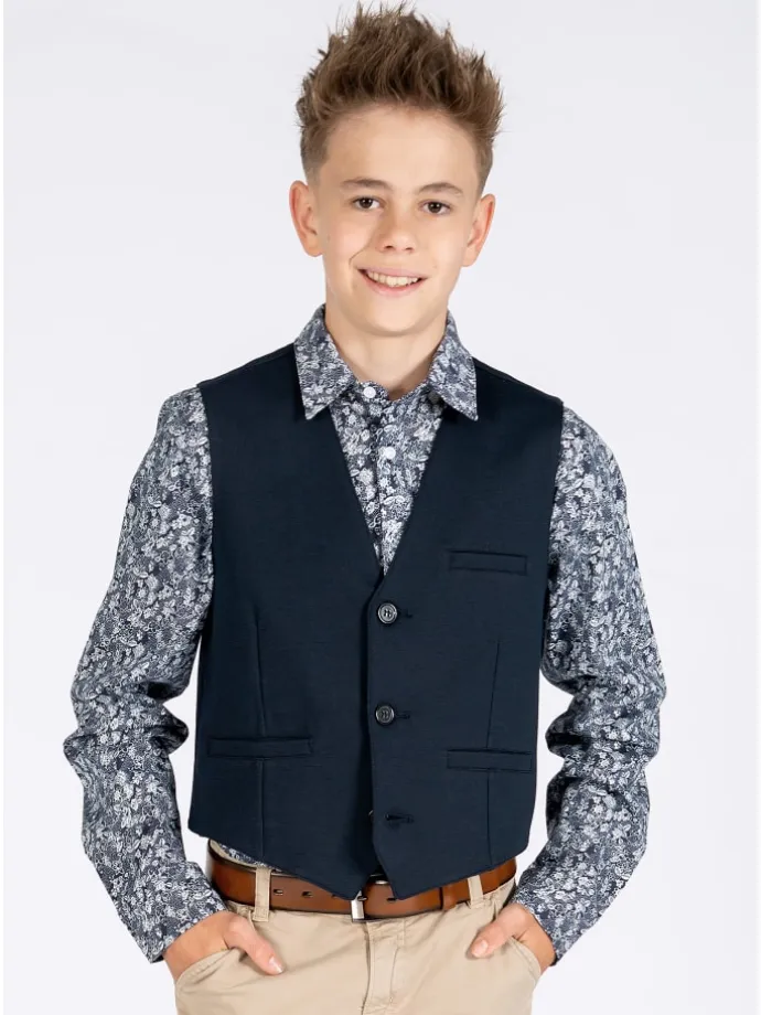 Anzugweste in navy