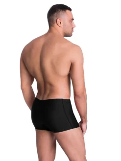 Aquarti Herren Badehose mit Reißverschlusstasche in schwarz