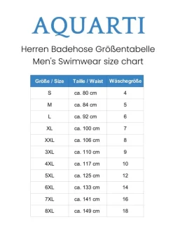 Aquarti Herren Badehose mit Reißverschlusstasche in schwarz