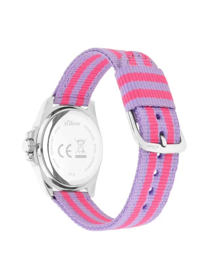Armbanduhr Color Stripes in lila