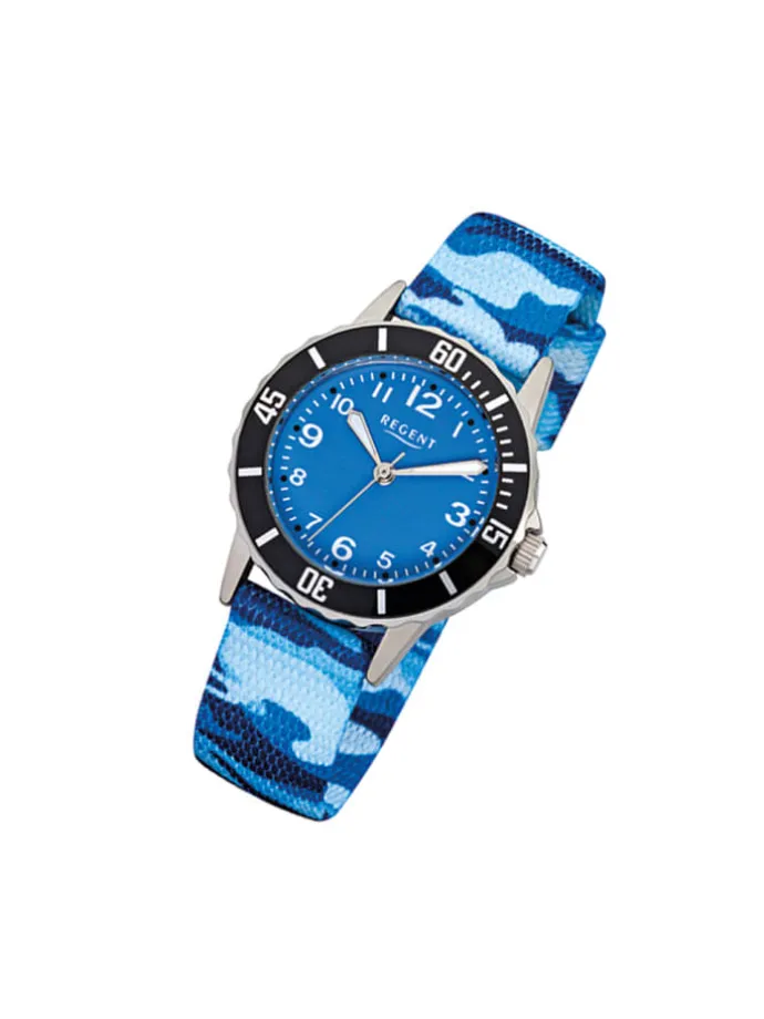 Armbanduhr Regent Kinderuhren blau klein (ca. 29mm)