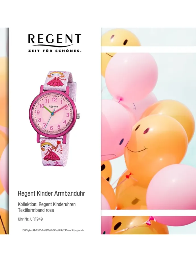 Armbanduhr Regent Kinderuhren rosa klein (ca. 29mm)