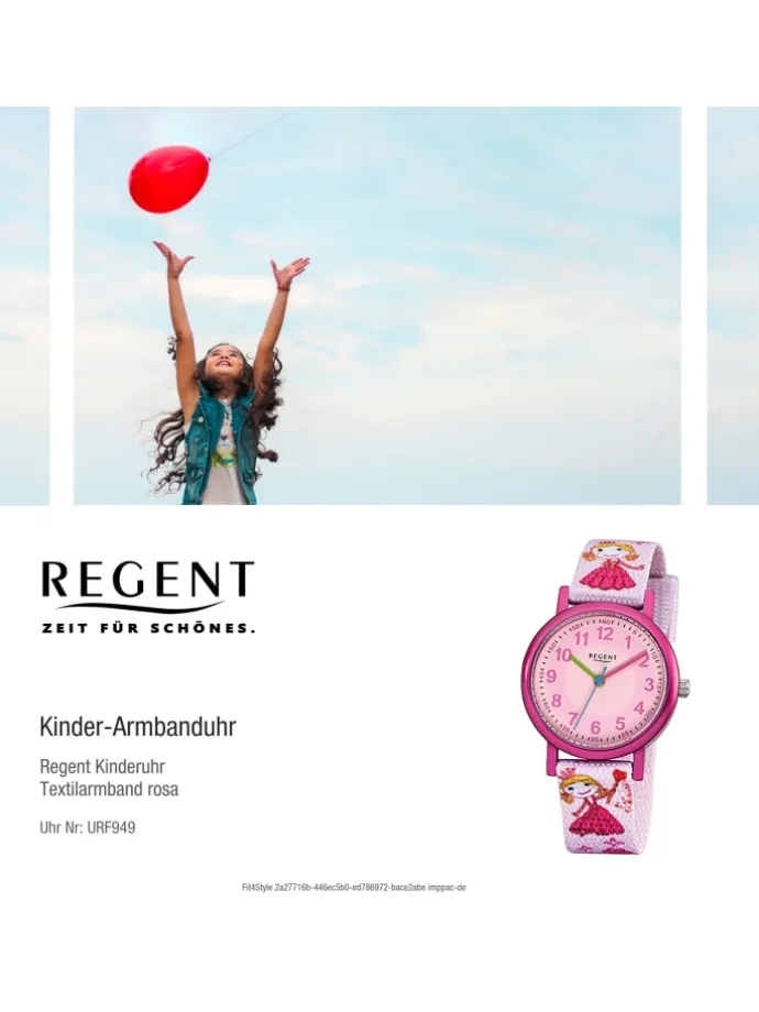 Armbanduhr Regent Kinderuhren rosa klein (ca. 29mm)