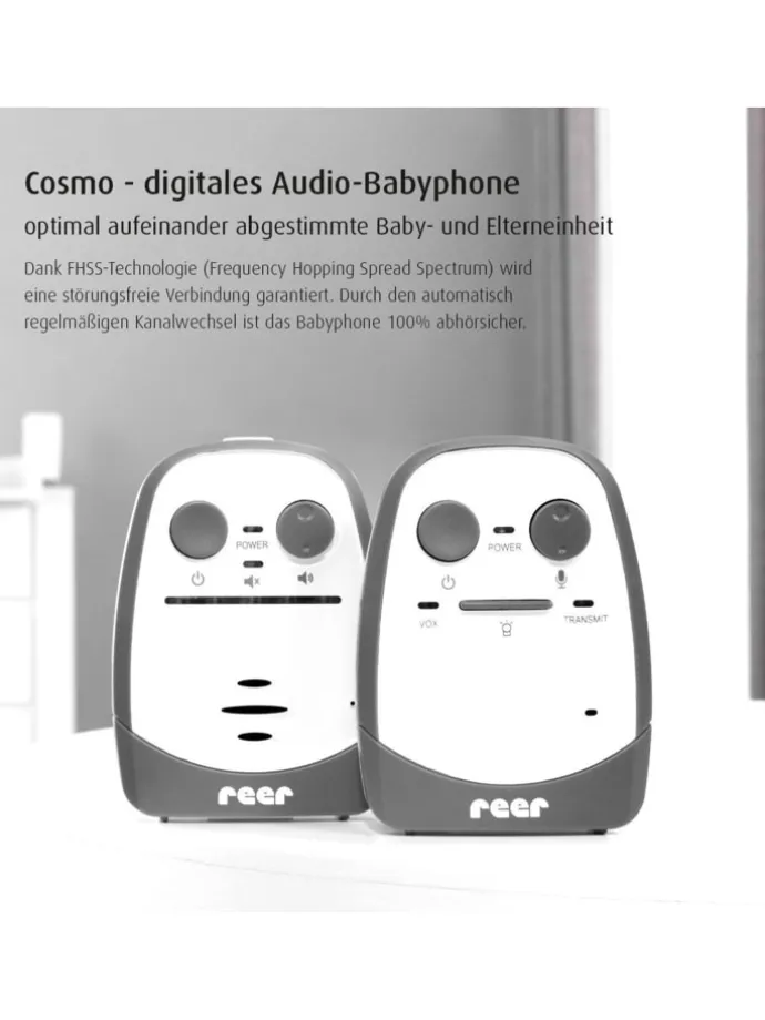 Audio Babyphone Cosmo in Weiß ab 0 Monate