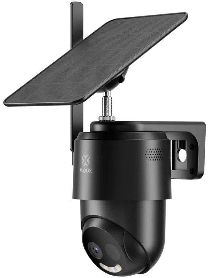 Außen-Überwachungskamera "WOOX R4250" mit Solarpanel in Schwarz