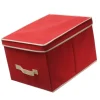 Aufbewahrungsbox für 24 Christbaumkugeln in rot