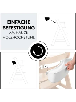 Aufbewahrungsbox für Hochstuhl Rückenlehne in weiss