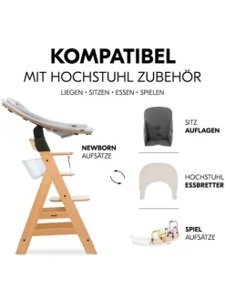 Aufbewahrungsbox für Hochstuhl Rückenlehne in weiss