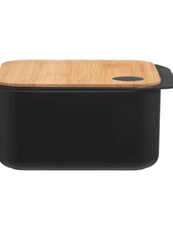Aufbewahrungsbox in Schwarz/ Hellbraun - 600 ml