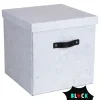 Aufbewahrungsbox "Logan" in Grau - (B)31,5 x (H)31 x (T)31,5