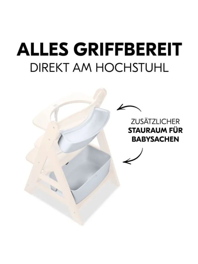 Aufbewahrungsboxen für Hochstuhl - 2er Set in weiss
