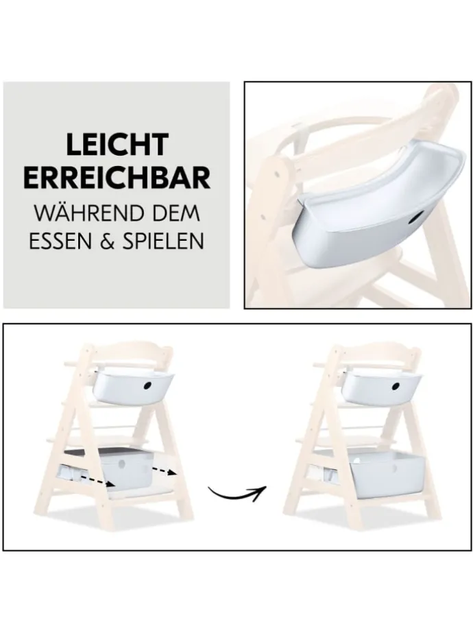 Aufbewahrungsboxen für Hochstuhl - 2er Set in weiss