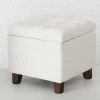 Aufbewahrungshocker "Palur" in Creme - (B)38 x (H)35 cm