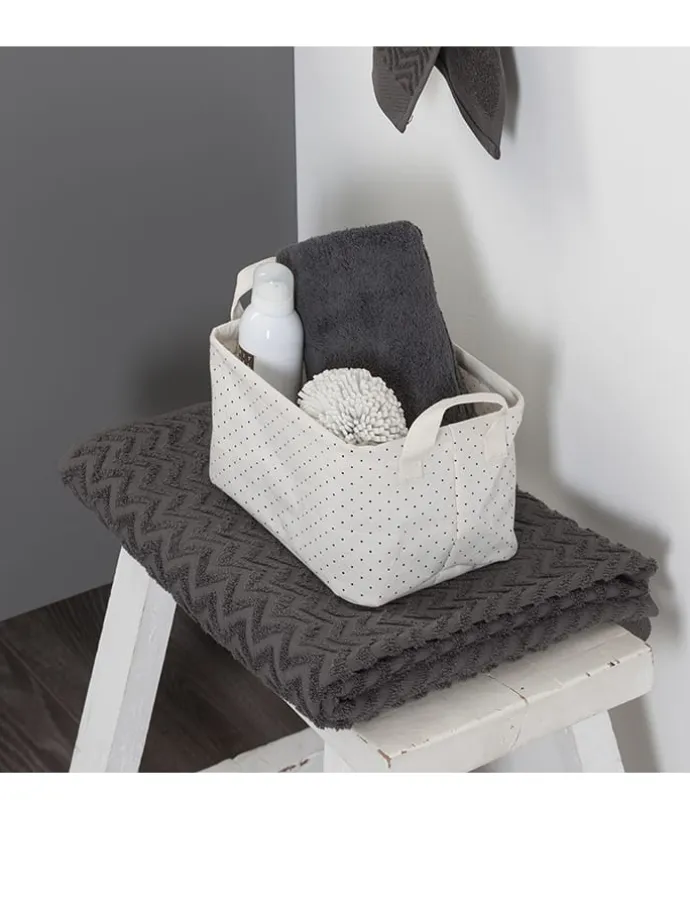 Aufbewahrungskorb in Creme - (B)21,5 x (H)12,5 x (T)17 cm