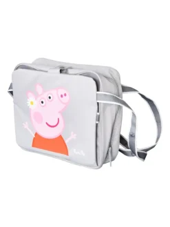 Aufblasbarer Peppa Pig Boostersitz – grau/rosa, mobil, für Kinder & unterwegs