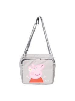 Aufblasbarer Peppa Pig Boostersitz – grau/rosa, mobil, für Kinder & unterwegs