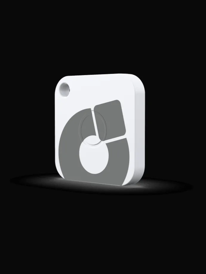 Aufladbarer Bluetooth-Schlüsselfinder "recharge" in weiß