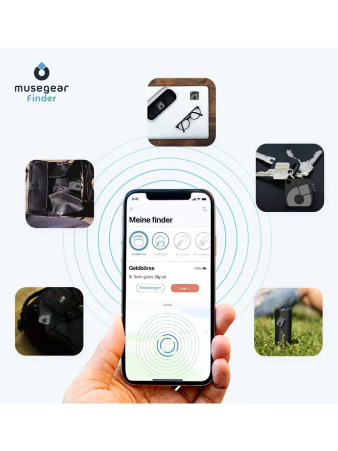 Aufladbarer Bluetooth-Schlüsselfinder "recharge" in weiß