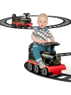 Aufsitz Lokomotive mit Bahn in Schwarz