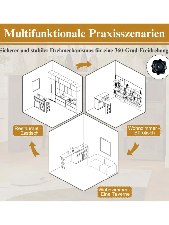 Ausziehbarer Küchenschrank Kücheninsel mit Stauraum und Snackregal, Weiß