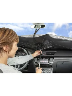 Auto-Sonnenschutz in Silber - (L)73 x (B)138 cm