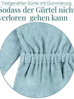 Baby Bademantel aus Bio-Baumwolle Ljubljana in Hellblau