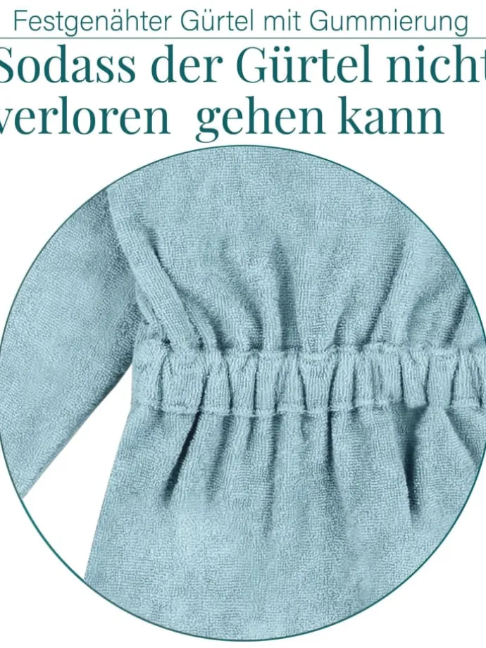 Baby Bademantel aus Bio-Baumwolle Ljubljana in Hellblau