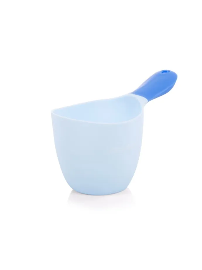 Baby Badetasse Herz in blau