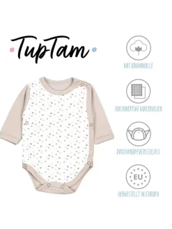 Baby Bekleidung Set Jungen Langarm Neugeborene 5 tlg in beige Modell 5