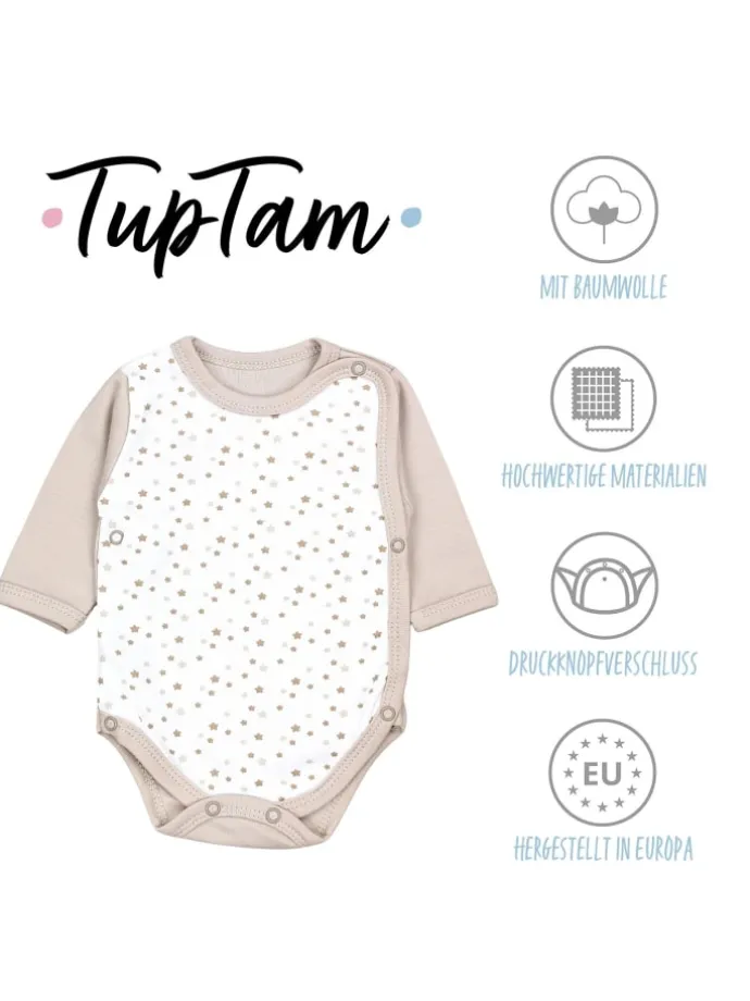 Baby Bekleidung Set Jungen Langarm Neugeborene 5 tlg in beige Modell 5