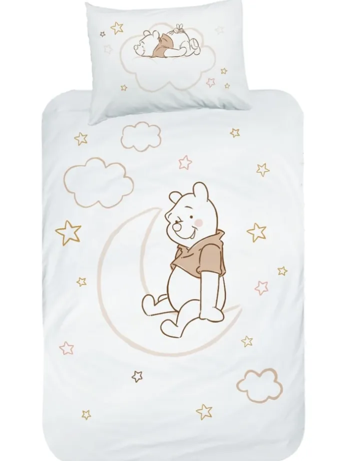 Baby Bettwäsche-Set Biber/Flanell "Disney's Winnie the Pooh" in Weiß