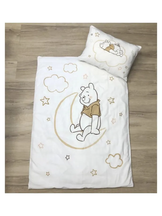 Baby Bettwäsche-Set Biber/Flanell "Disney's Winnie the Pooh" in Weiß
