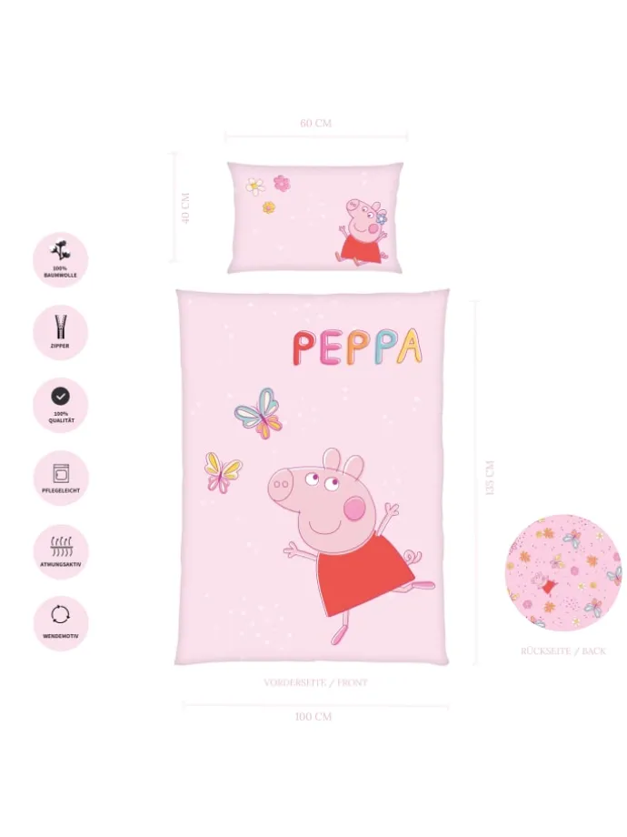 Baby Bettwäsche-Set "Peppa Pig / Peppa Wutz" in Rosa