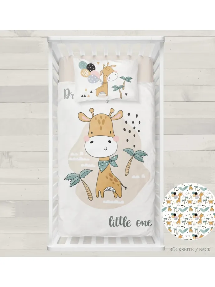 Baby Bettwäsche-Set "Tiere - Giraffe" in Weiß