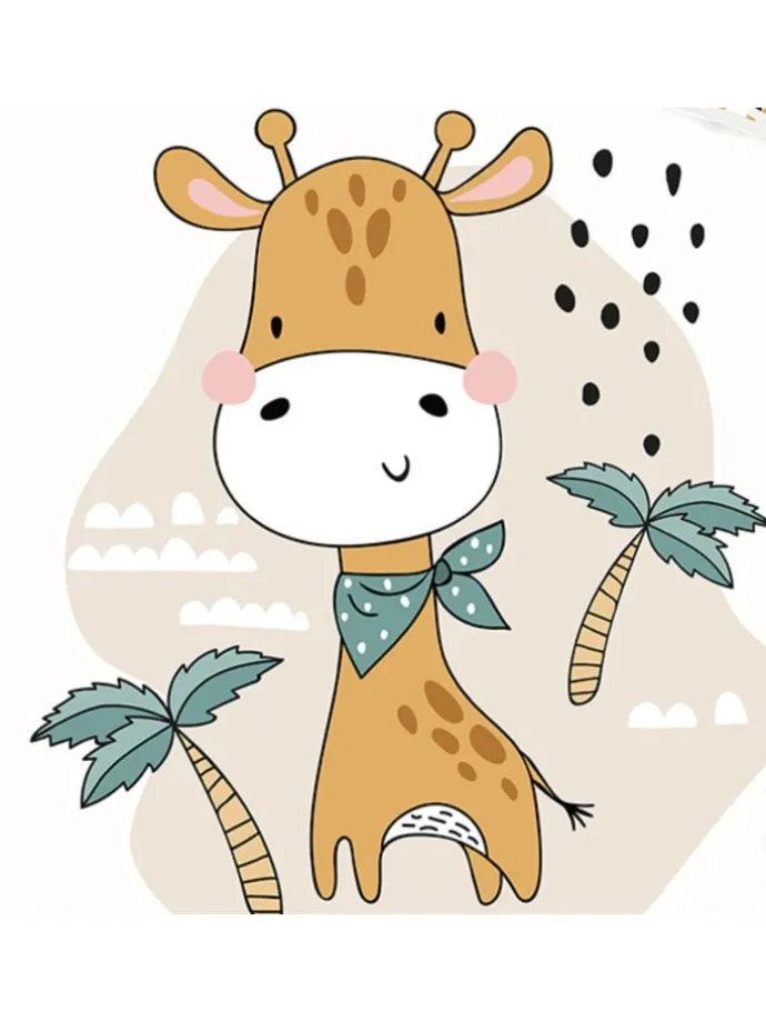 Baby Bettwäsche-Set "Tiere - Giraffe" in Weiß